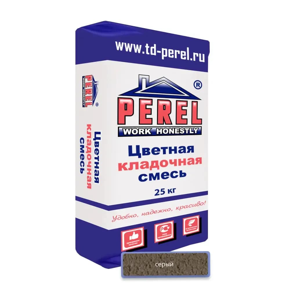 Смесь Perel VL, серая, кладочная, 25 кг