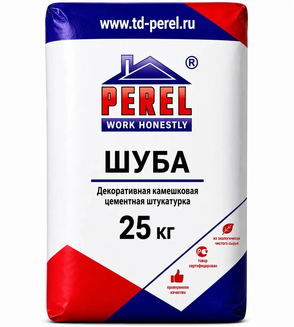 Декоративная цементная штукатурка Perel Cemento, шуба 2 мм