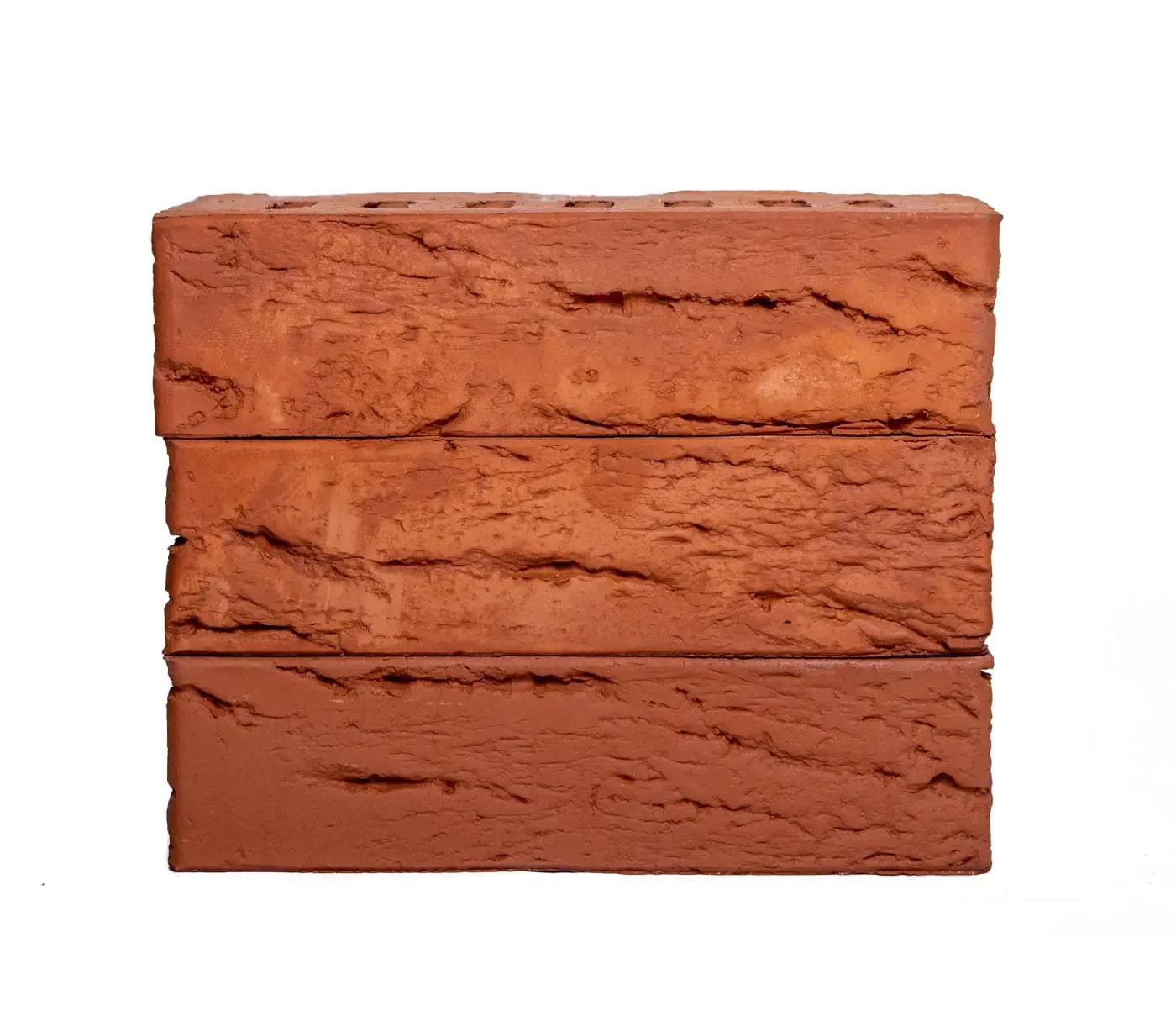 Кирпич печной Красный Рустик ПО, 1 НФ, 250×120×65 мм