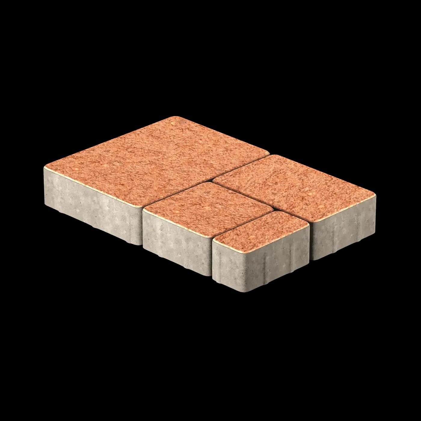 Тротуарная плитка Мегаполис 280×210; 240×140; 140×140; 140×70 мм, Профи Белый цемент