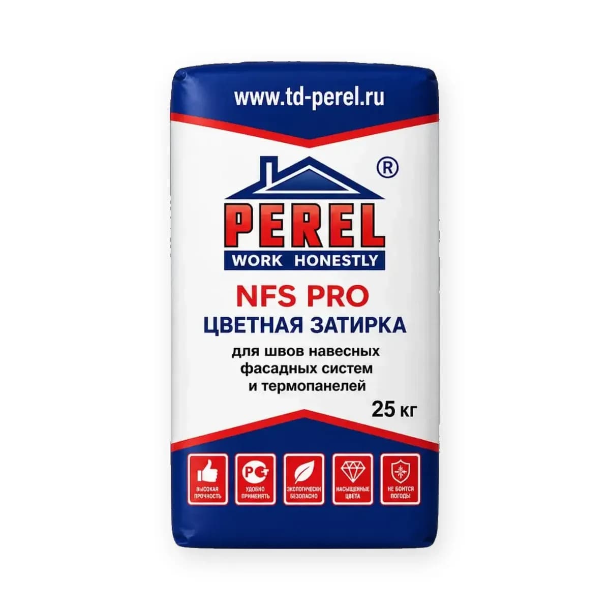 Цветная затирка для НФС Perel NFS PRO 0565, 25 кг, черная