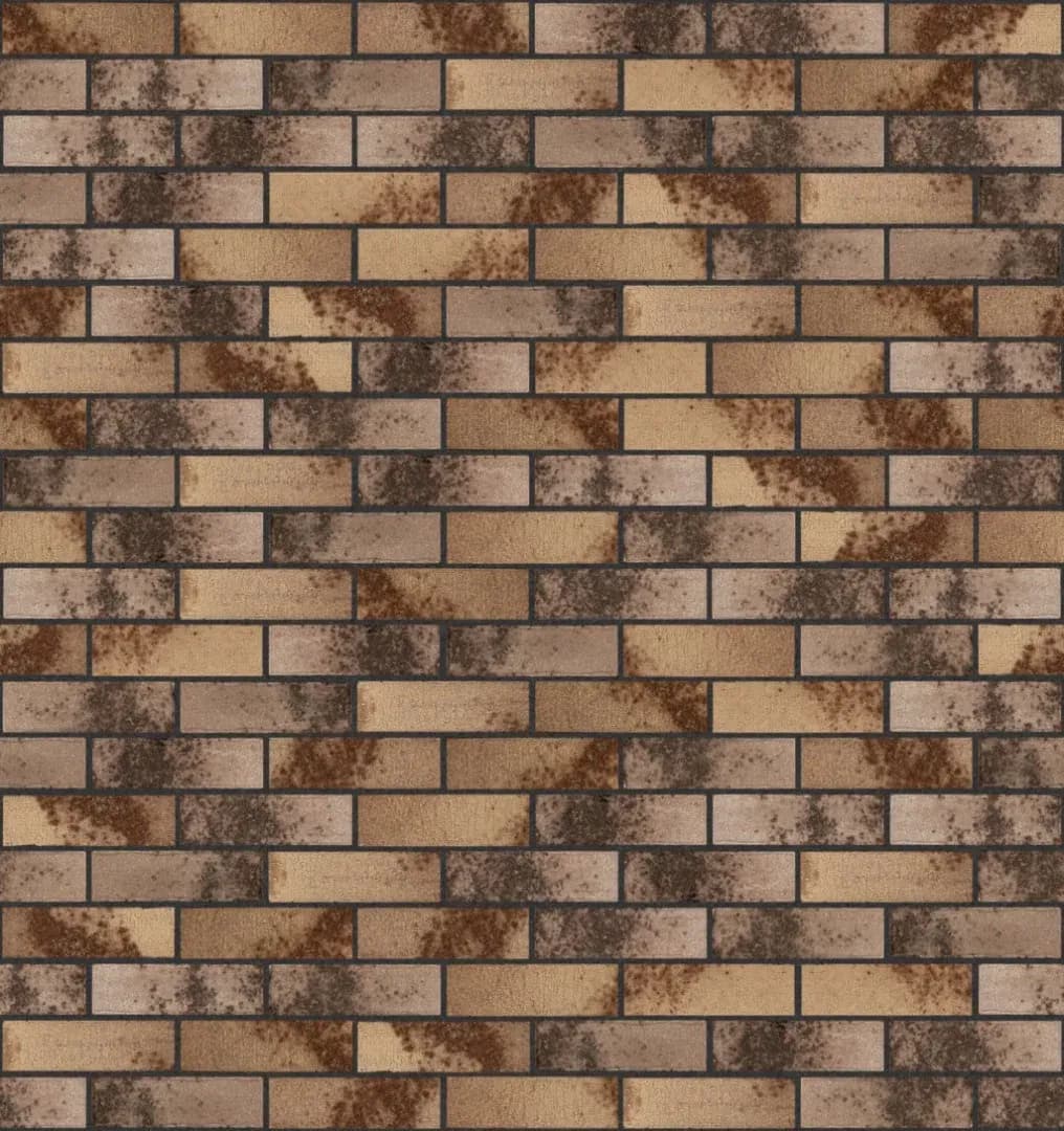 Клинкерная фасадная плитка, Moonstone Black и Octo 50/50 (сортировка 5), 240×71×10 мм