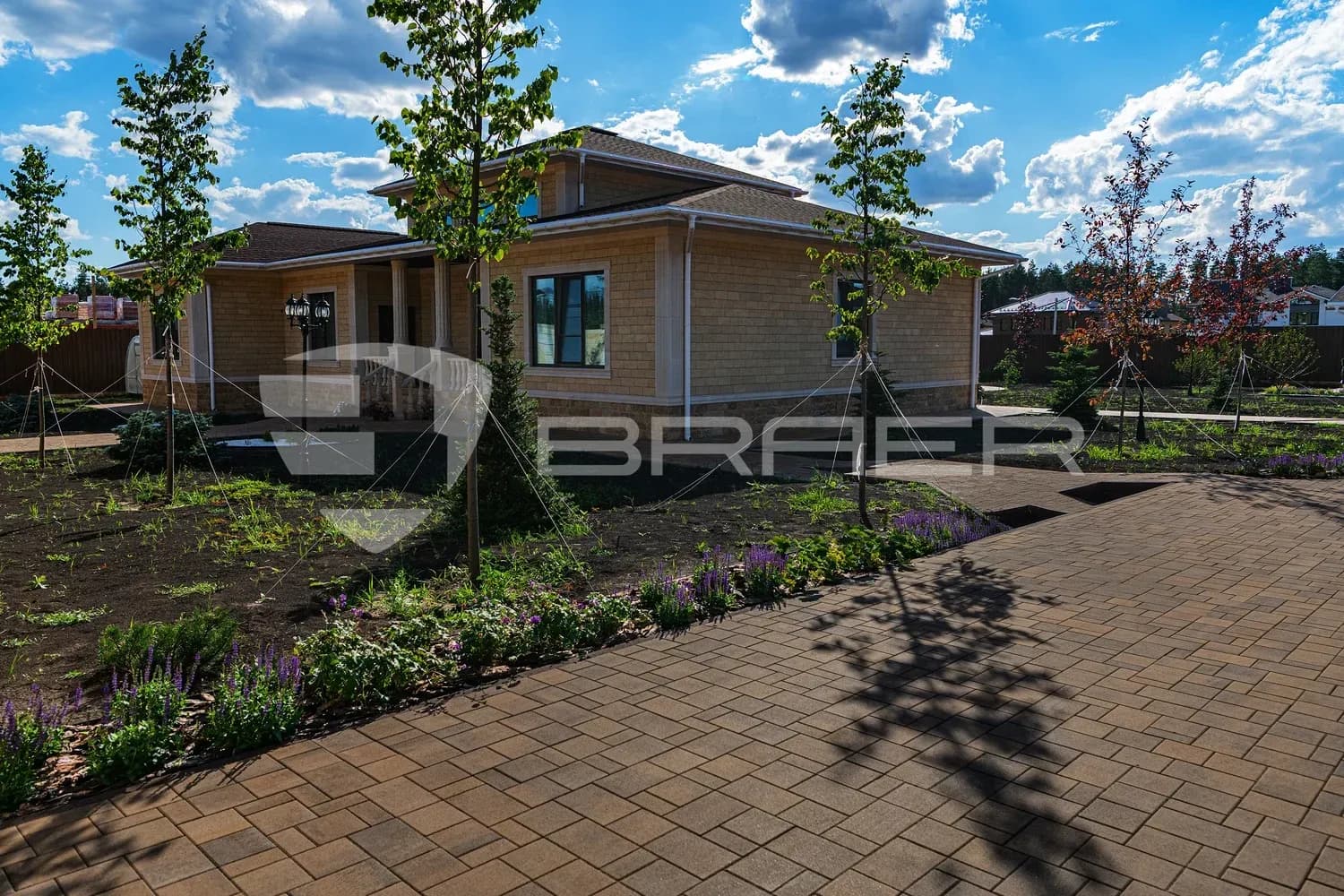 Тротуарная плитка Старый город Ландхаус, Color Mix Каштан, 80 мм, фото 5