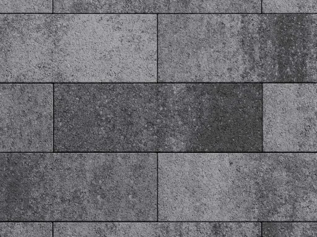 Тротуарная плитка Прямоугольник 600×200 мм, Листопад Гранит Антрацит, фото 4