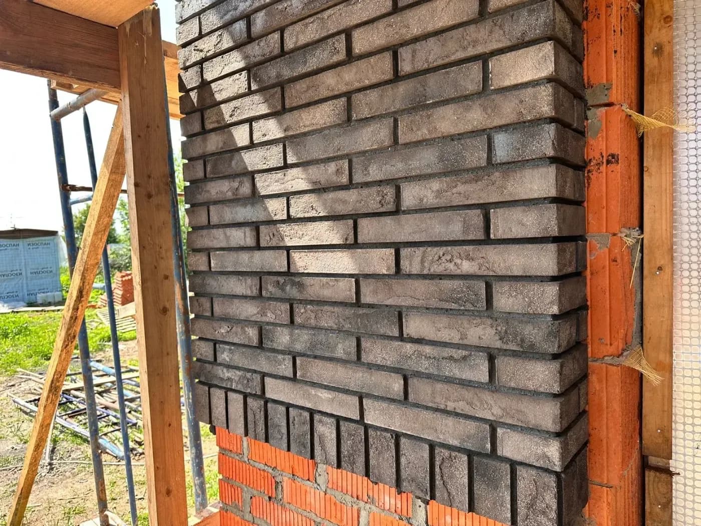 Кирпич ручной формовки умбра, 290×50×50 мм, фото 4