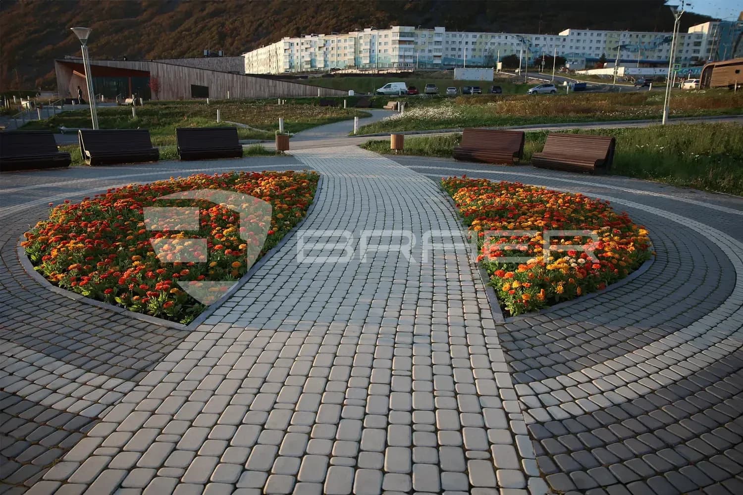 Тротуарная плитка Классико, Белый, 60 мм, фото 4