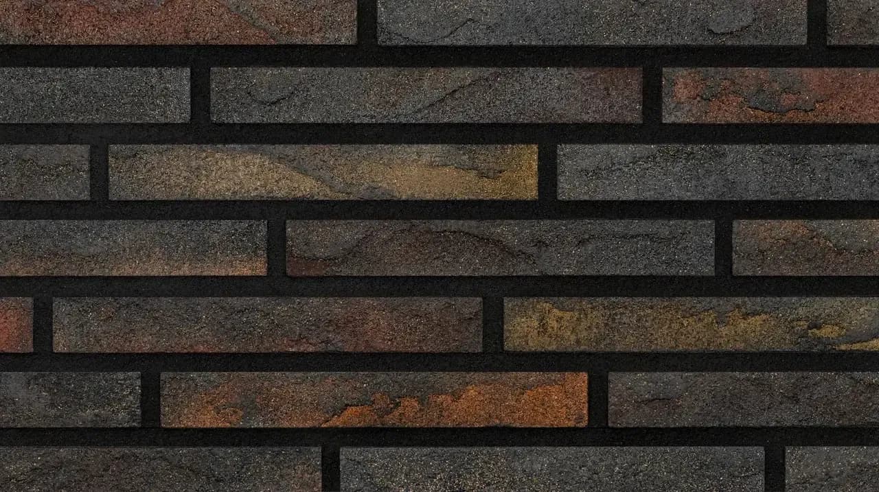 Плитка ручной формовки черный магнезит, 300×40×15 мм