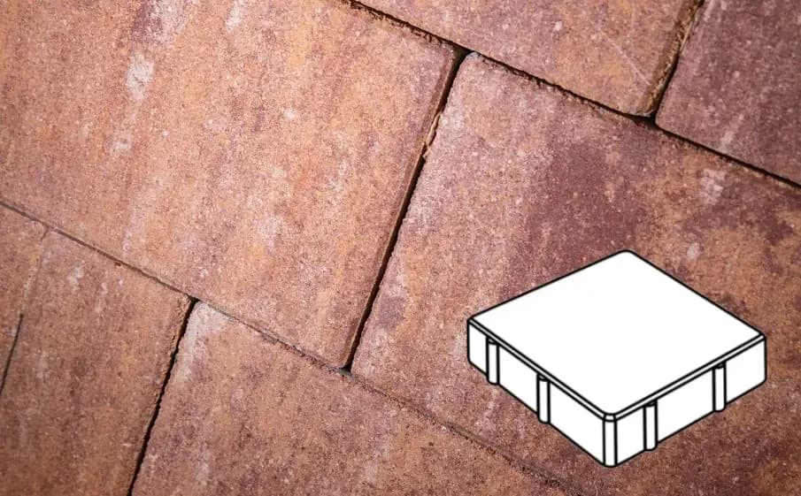 Тротуарная плитка Квадрат 200×200×80 мм, Натур, фото 3