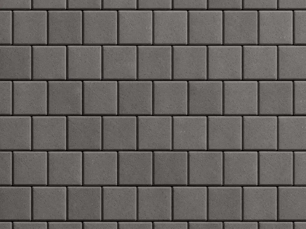 Тротуарная плитка Квадрат 100×100 мм, Черный, стандарт на белом, фото 4