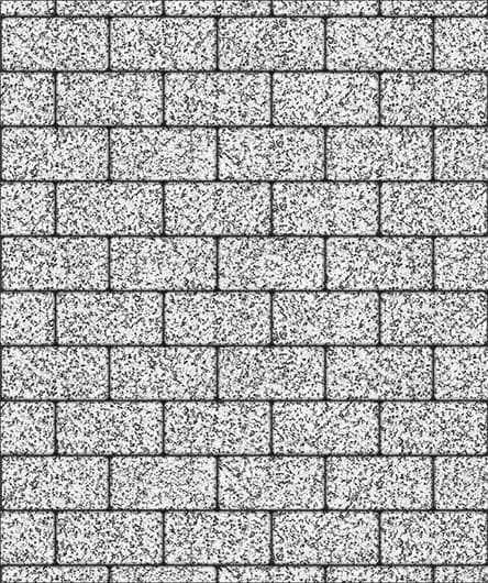 Тротуарная плитка Прямоугольник 100×200 мм, Стоунмикс белый с чёрным, фото 3
