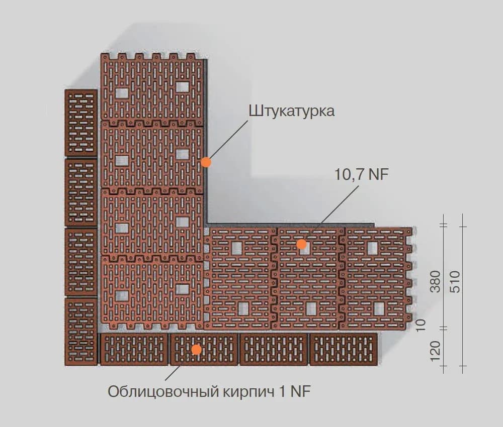 Керамический блок BRAER Ceramic Thermo 10.7 НФ (Крупноформатный поризованный блок 38), фото 3