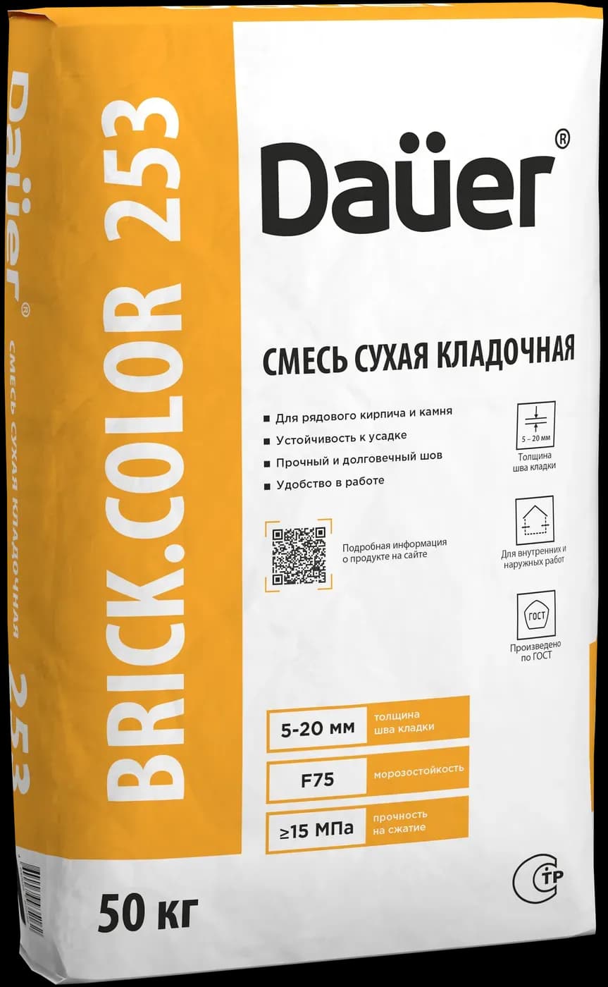 Кладочная смесь для рядового кирпича Dauer BRICK.COLOR 253