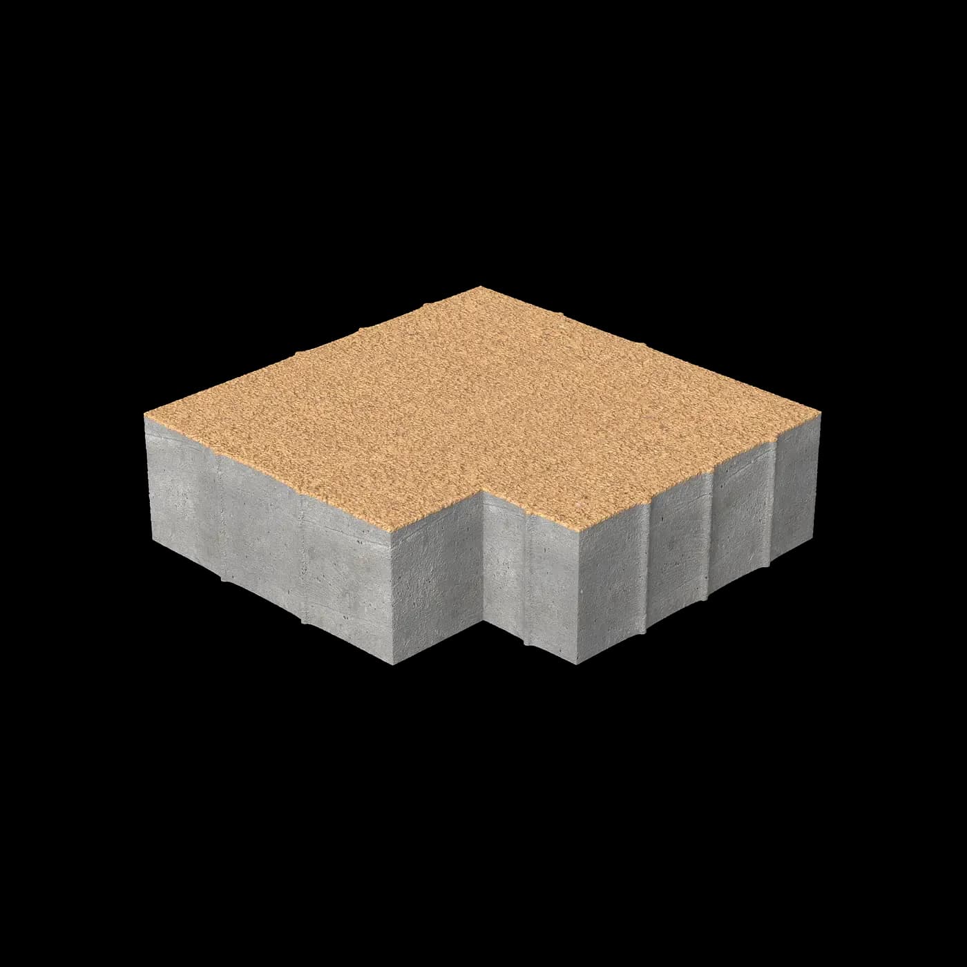 Тротуарная плитка Калипсо 200×200×60 мм, Премиум Silver