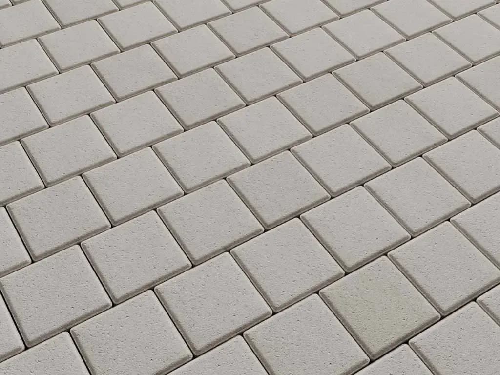 Тротуарная плитка Квадрат 100×100 мм, Стандарт Белый, фото 6