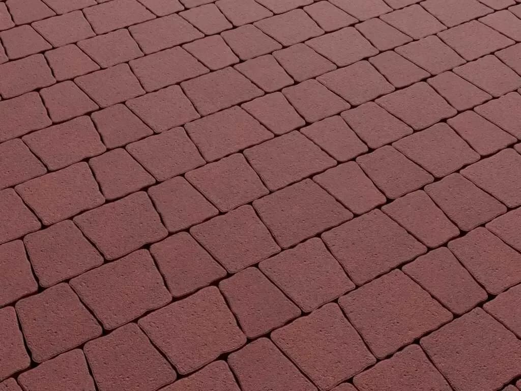 Тротуарная плитка Антик, Красный, стандарт на белом, фото 7