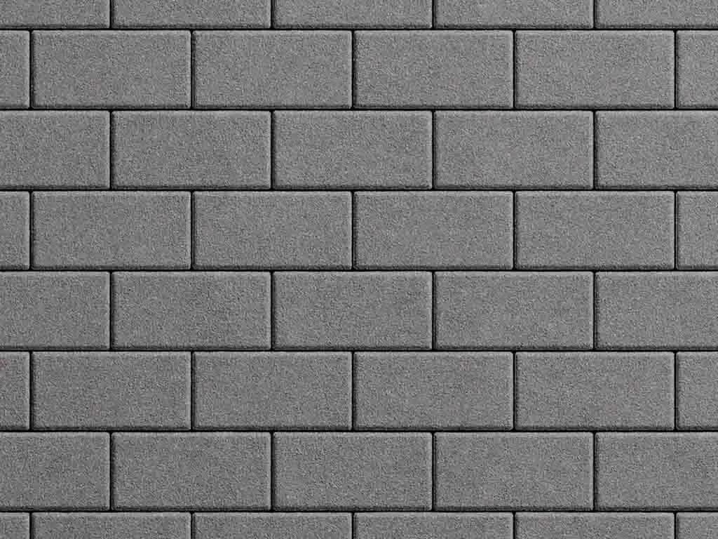 Тротуарная плитка Прямоугольник 100×200 мм, Серый, гранит на белом, фото 6