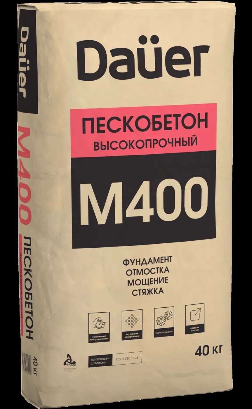Пескобетон высокопрочный Dauer М-400