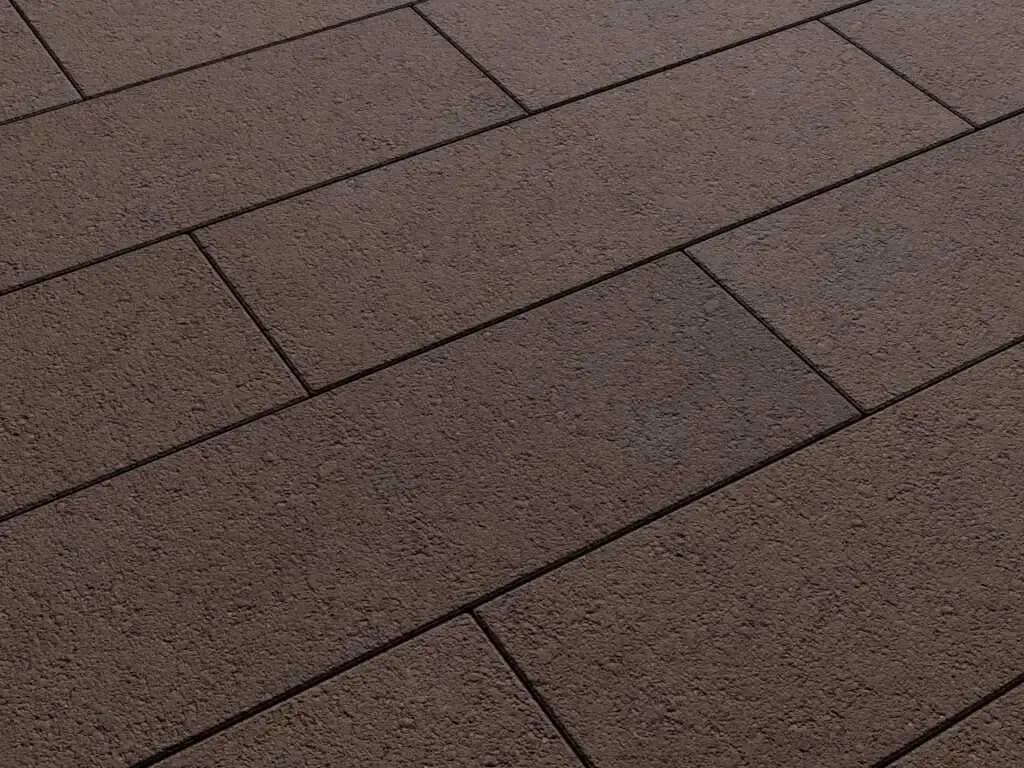 Тротуарная плитка Прямоугольник 600×200 мм, Коричневый, гранит на белом, фото 5