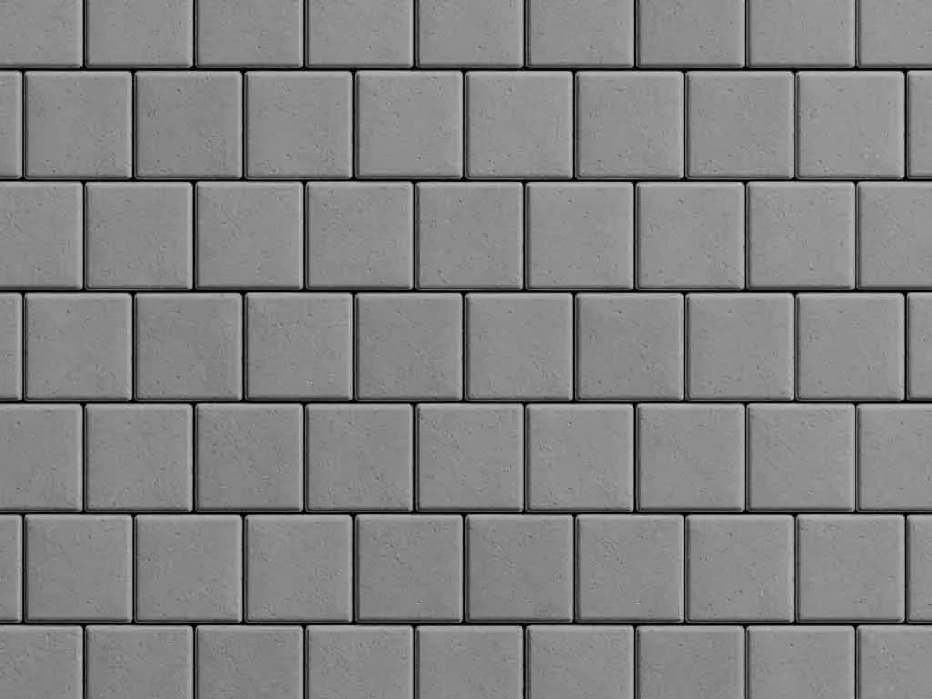 Тротуарная плитка Квадрат 100×100 мм, Серый, стандарт на белом, фото 4