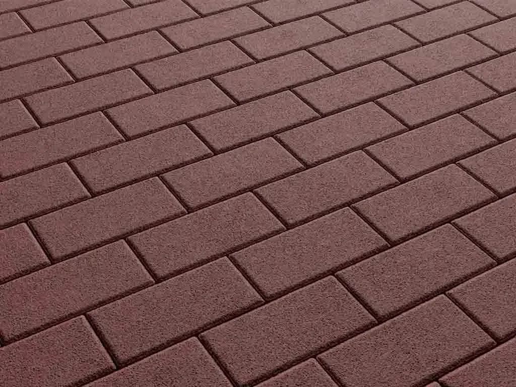 Тротуарная плитка Прямоугольник 100×200 мм, Красный, гранит на белом, фото 7