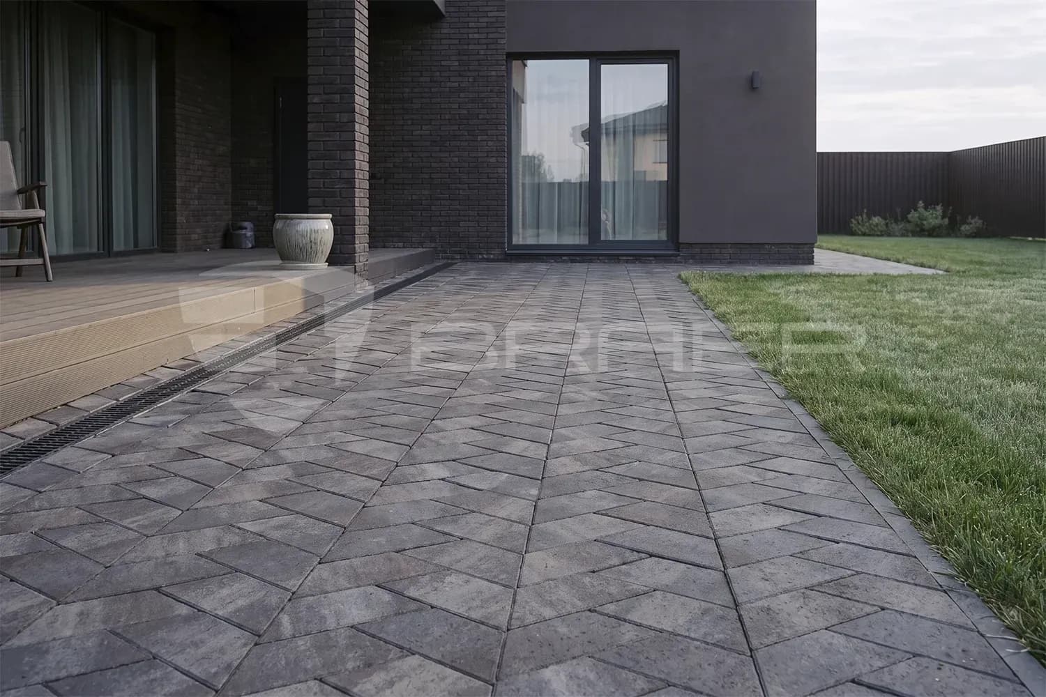 Тротуарная плитка Трапеция, Color Mix Байкал, 60 мм, фото 2