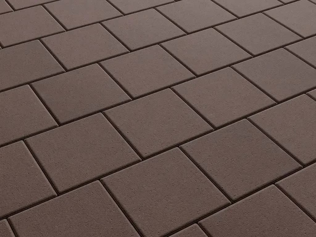 Тротуарная плитка Квадрат 200×200 мм, Коричневый, стандарт на белом, фото 5