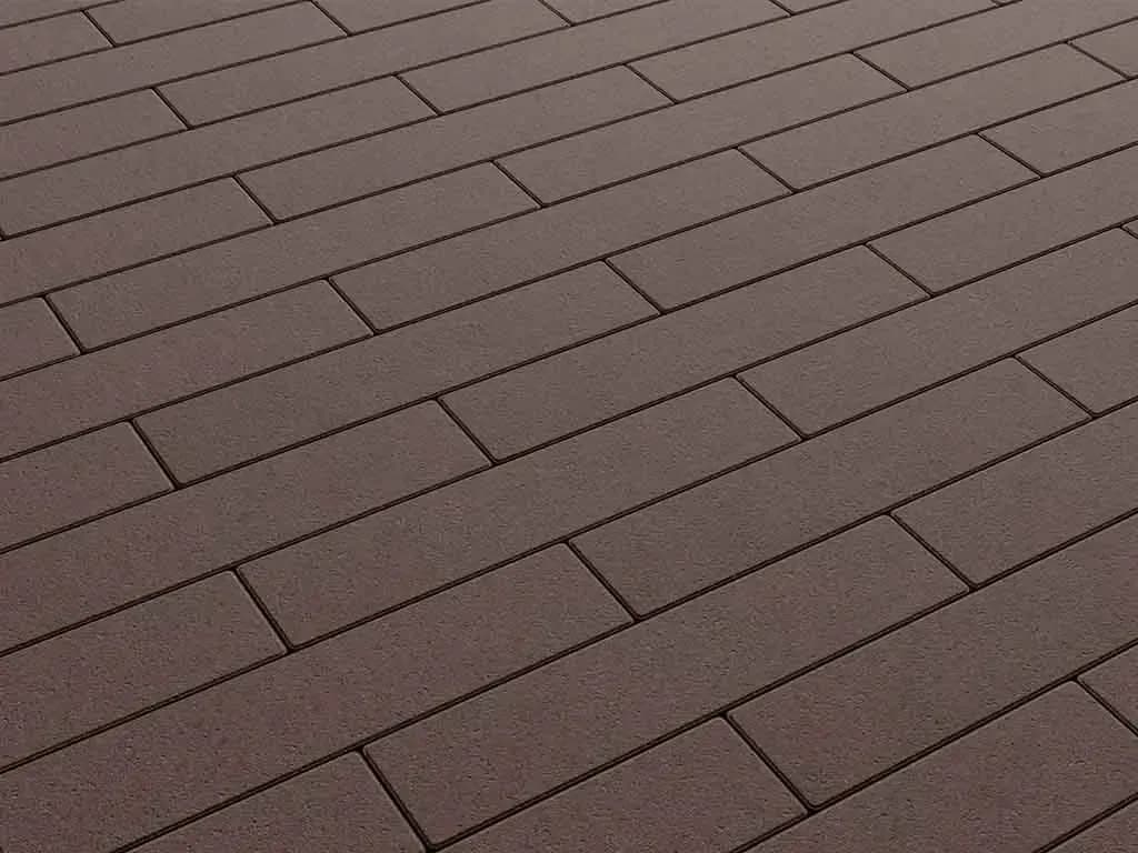 Тротуарная плитка Прямоугольник 360×80 мм, Коричневый, стандарт на белом, фото 5