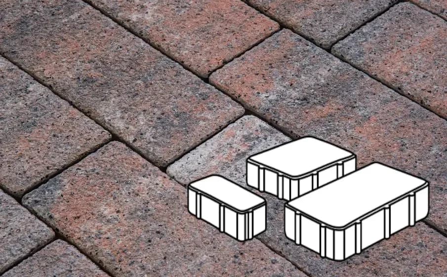 Тротуарная плитка Новый город 240×160; 160×160; 80×160 мм, Натур Ferro, фото 4