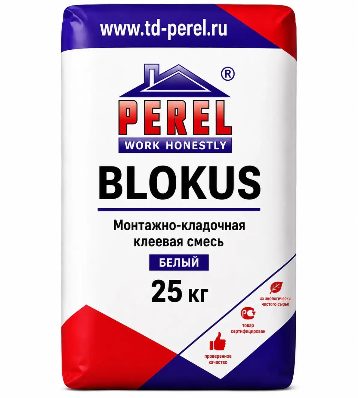 Белый клей для блоков Perel Blokus 25 кг