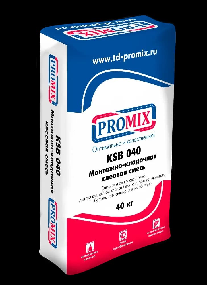 Монтажно-кладочная клеевая смесь Promix KSB 040, 40 кг