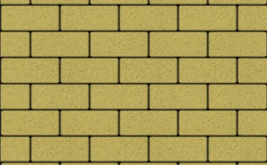 Тротуарная плитка Прямоугольник 200×100 мм, Желтый, стандарт на белом, фото 5