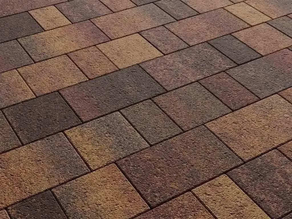 Тротуарная плитка Старый город, Листопад Осень, гранит на антраците, фото 4