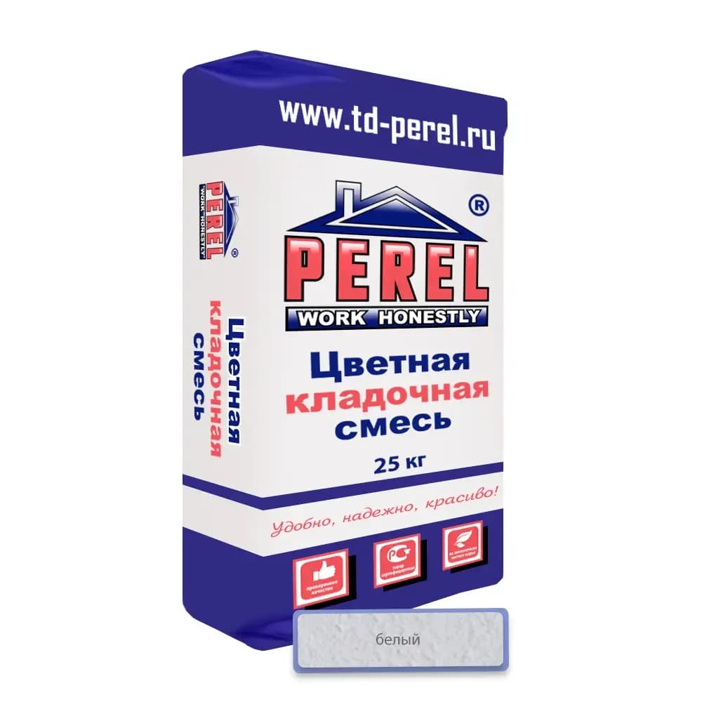 Смесь Perel NL 0105, белая, кладочная, 25 кг