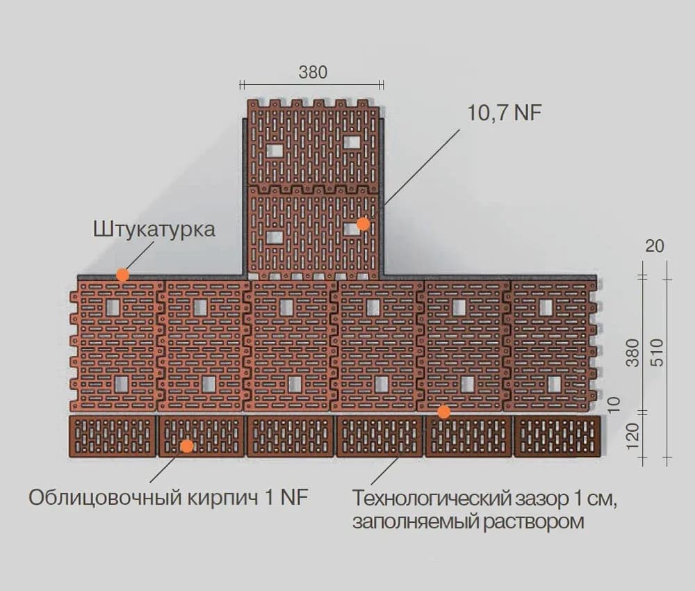 Керамический блок BRAER Ceramic Thermo 10.7 НФ (Крупноформатный поризованный блок 38), фото 6