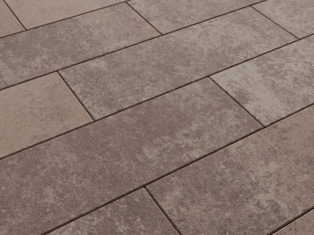 Тротуарная плитка Прямоугольник 600×200 мм, Листопад Хаски стандарт, гладкая на антраците, фото 5