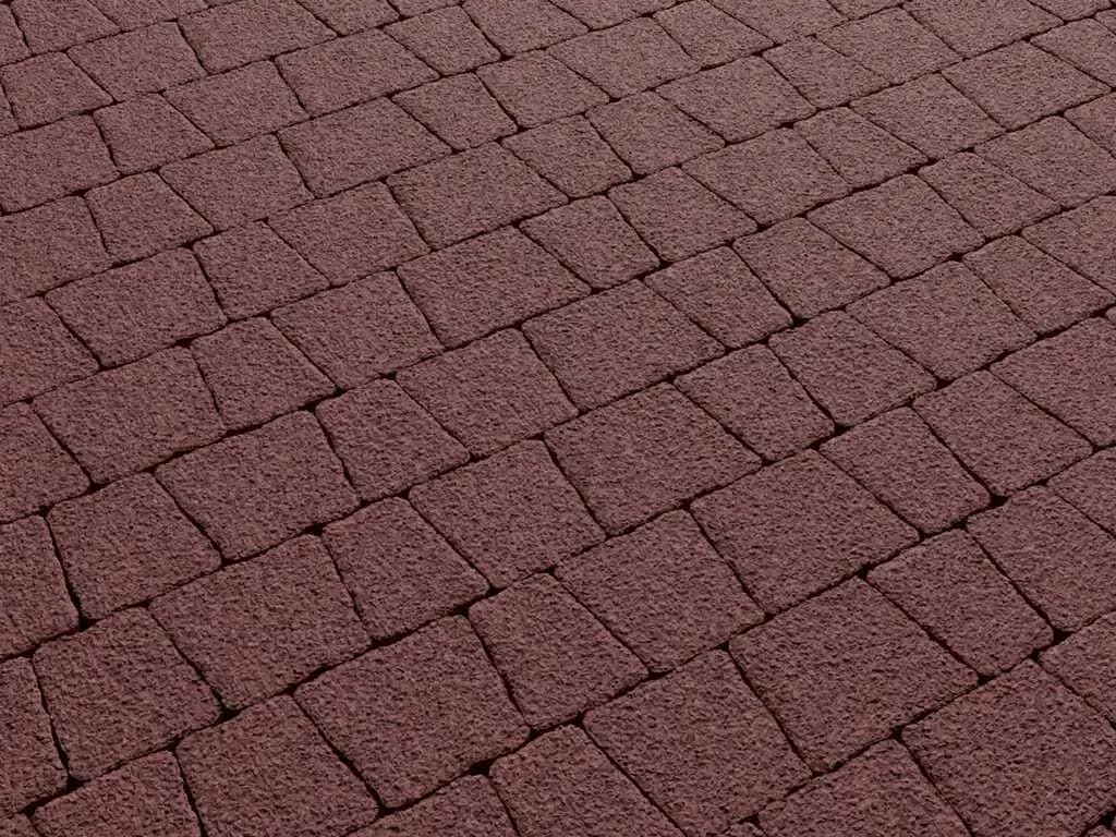 Тротуарная плитка Антик, Красный, гранит на белом, фото 7