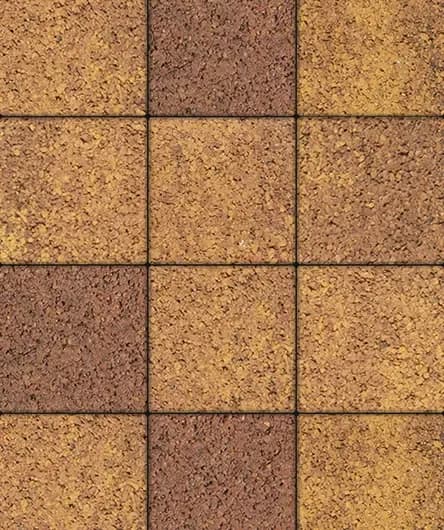 Тротуарная плитка Квадрат 300×300 мм, Листопад Осень, гранит на антраците, фото 4