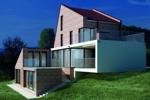 Искусственный камень Брюгге Брик 316-70, красный, фото 2