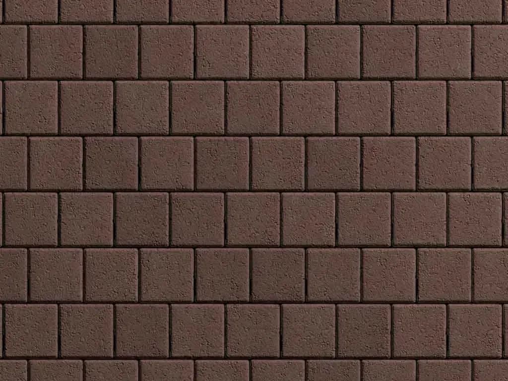 Тротуарная плитка Квадрат 100×100 мм, Коричневый, гранит на белом, фото 5