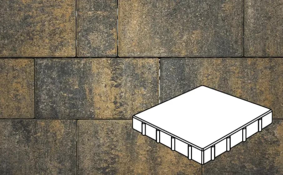 Тротуарная плитка Квадрат 400×400×100 мм, Натур, фото 2