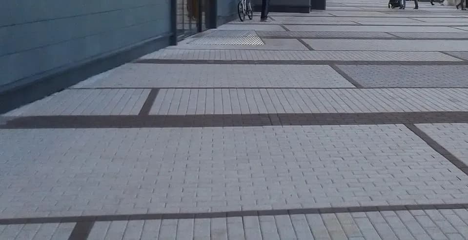 Тротуарная плитка Прямоугольник 100×200 мм, Стоунмикс белый с чёрным, фото 4