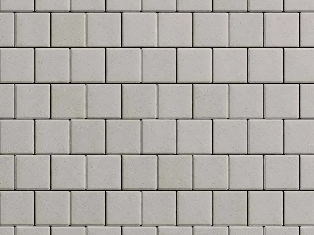 Тротуарная плитка Квадрат 100×100 мм, Стандарт Белый, фото 5