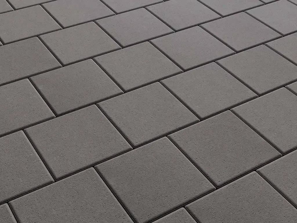 Тротуарная плитка Квадрат 200×200 мм, Черный, стандарт на белом, фото 5