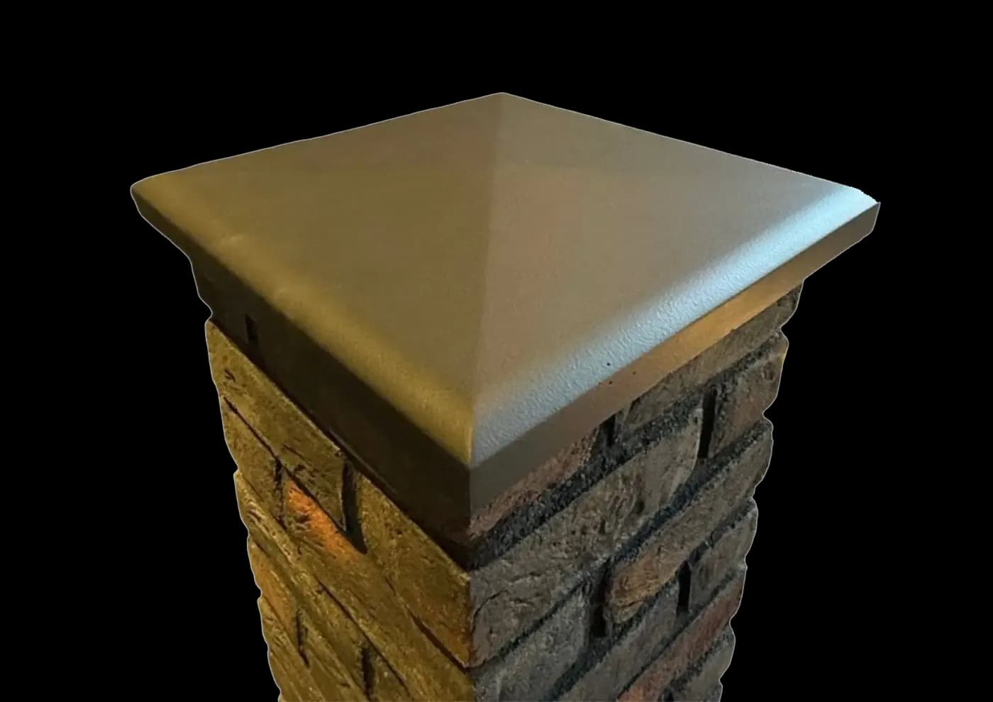 Колпак для забора 390×390 мм, RAL 9001