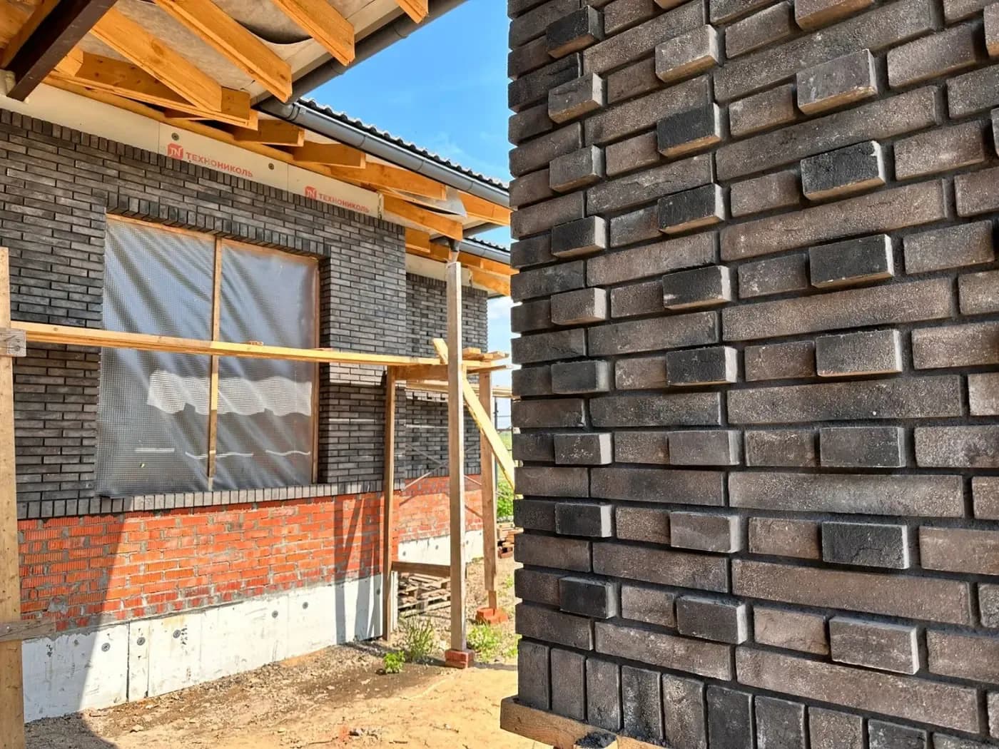Кирпич ручной формовки умбра, 290×50×50 мм, фото 6