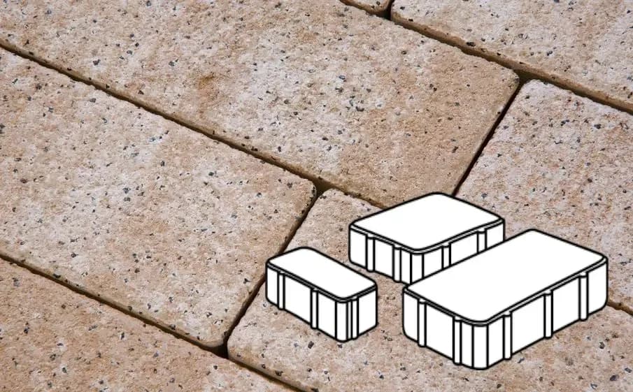 Тротуарная плитка Новый город 240×160; 160×160; 80×160 мм, Натур Ferro, фото 3