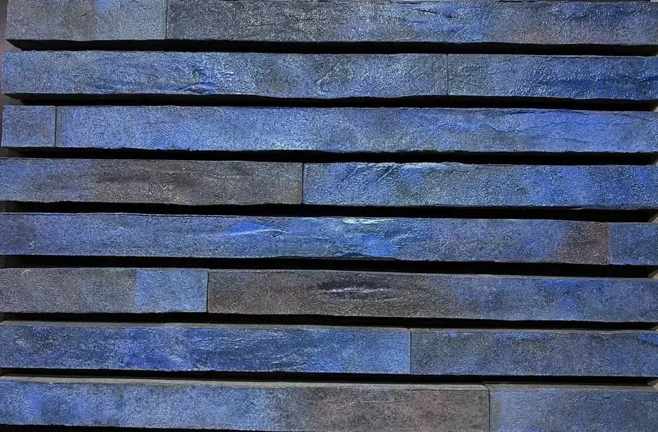 Кирпич ручной формовки Exclusive, кобальт, 490×100×40 мм, фото 2