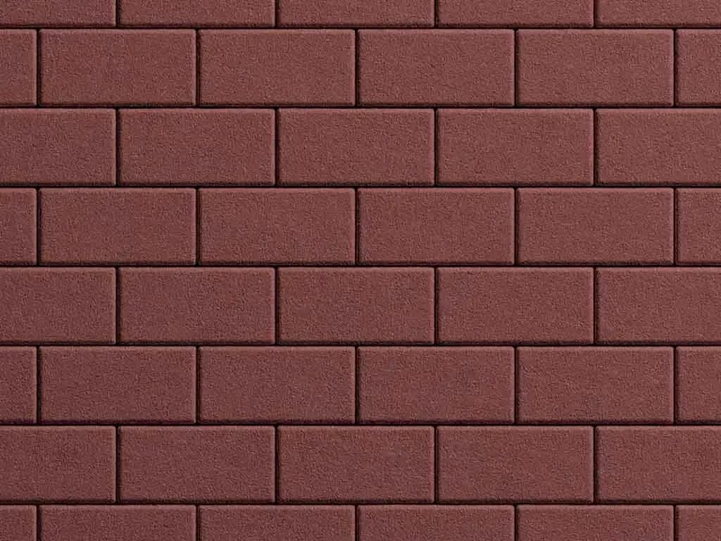 Тротуарная плитка Прямоугольник 100×200 мм, Красный, гранит на белом, фото 6