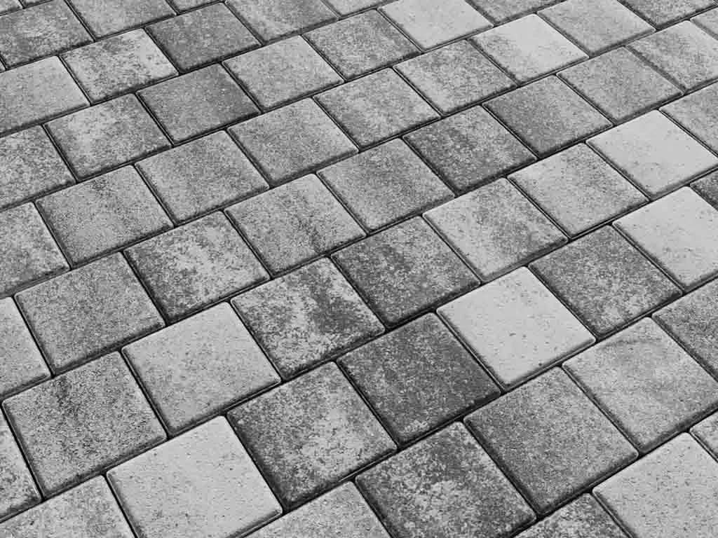 Тротуарная плитка Квадрат 100×100 мм, Листопад Стандарт, гладкая на антраците, фото 5
