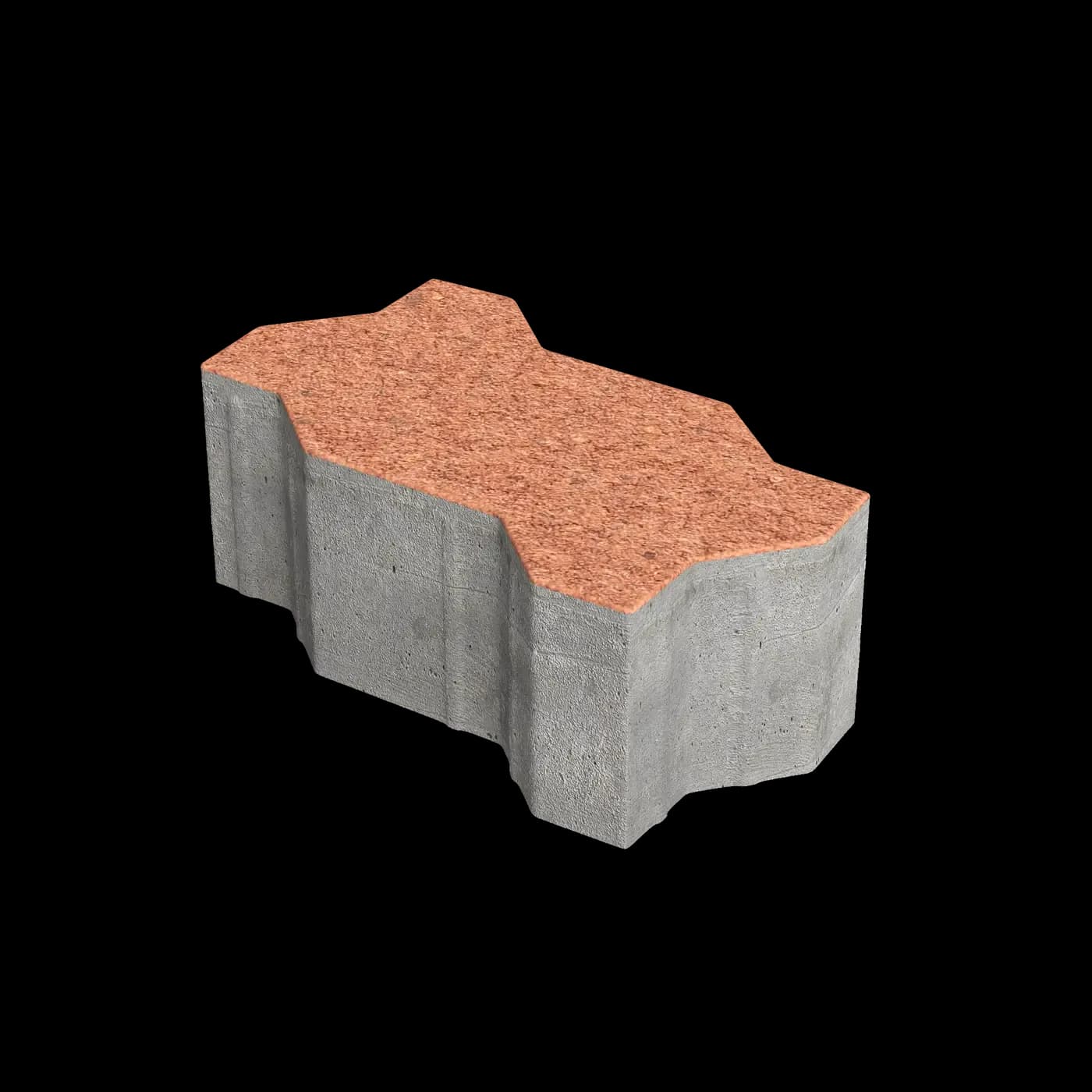 Тротуарная плитка Зигзаг 225×112.5×100 мм, Профи Белый цемент